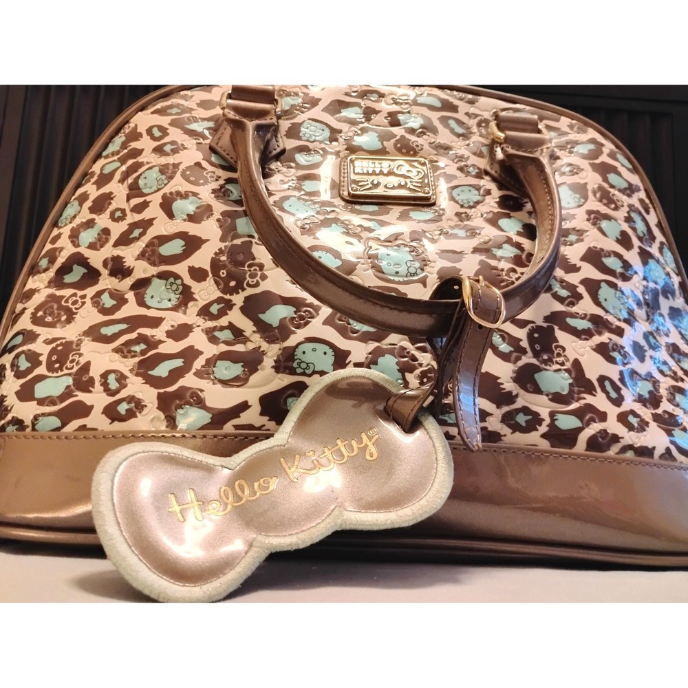 🌸Sanrio Hello Kitty Loungefly Leopard Patent Leather Bag Coquette Soft Girl